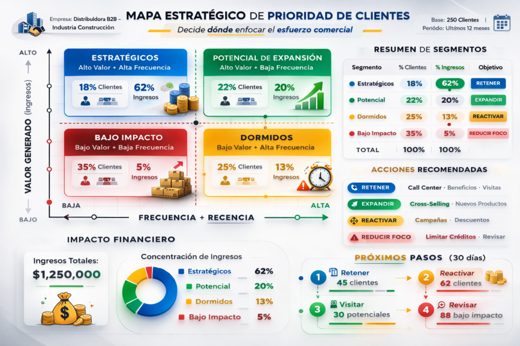 Mapa de priorización de clientes B2B
